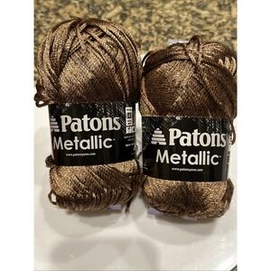 Patons Metallic‎ Yarn GOLD #95609 3oz 85gr LOT 2 Skeins Gorgeous